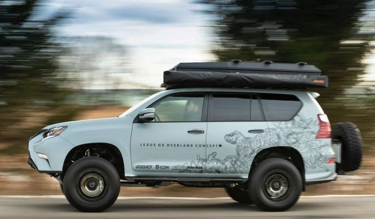 Новый внедорожник Lexus: палатка на крыше и откидная скамейка