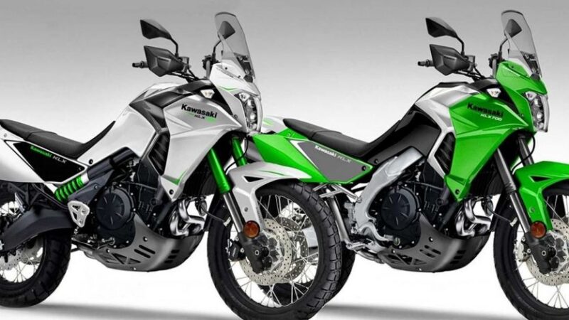 Внедорожный турист зелёного цвета: у Kawasaki появится турэндуро KLX700