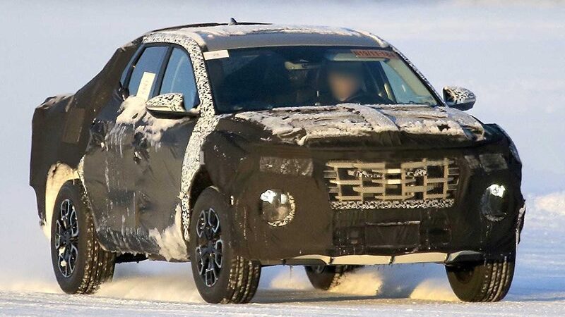 Пикап Hyundai пойман во время испытаний