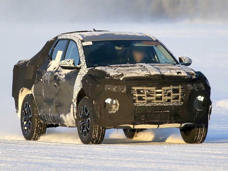 Пикап Hyundai пойман во время испытаний