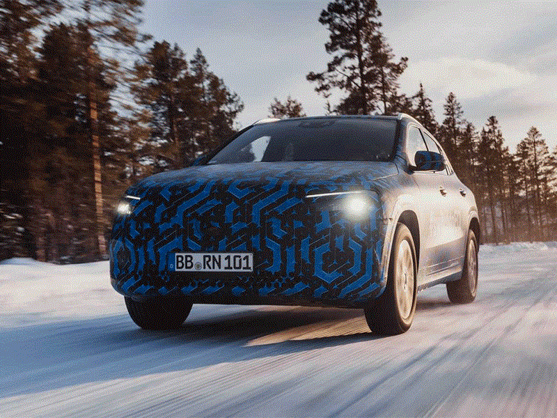 Электрический Mercedes Eqa замечен на тестах