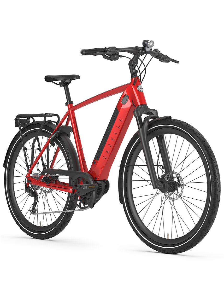 Новый Ultimate T10 + от Gazelle оснащен двигателем Bosch, компонентами Shimano XT и вилкой Suntour.